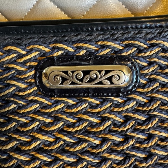 Brighton Blue and Tan Woven Crossbody Bag - Picture 2 of 5